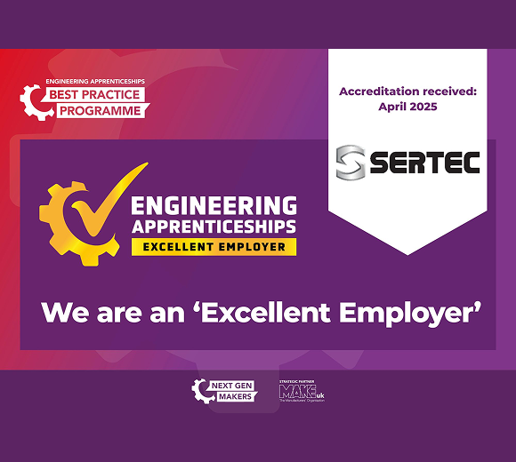 We are proud to have achieved the Gold Standard “Excellent Employer” Accreditation, recognizing us as one of the UK’s top employers for Engineering Apprenticeships.